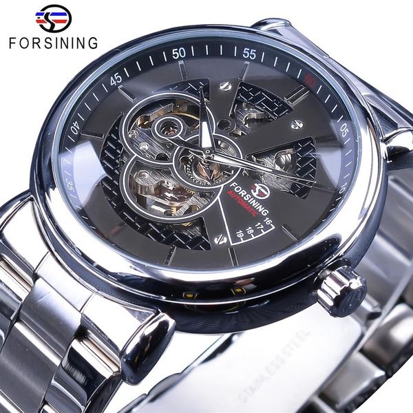 forsining steampunk black silver mechanical watches for men silver stainless steel luminous hands design sport clock male241t, Slivery;brown
forsining steampunk black silver mechanical watches for men silver stainless steel luminous hands design sport clock male241t, Slivery;brown