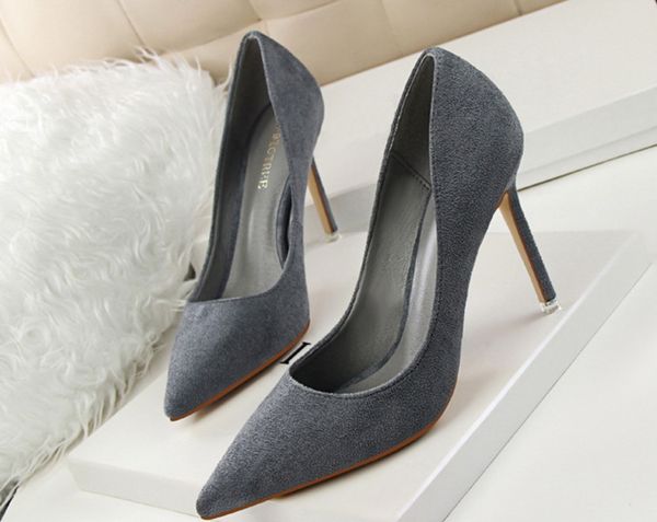 new fashion simple slim heel high heel shallow mouth pointed suede slim professional ol women's singles size 34-43, Black
new fashion simple slim heel high heel shallow mouth pointed suede slim professional ol women's singles size 34-43, Black