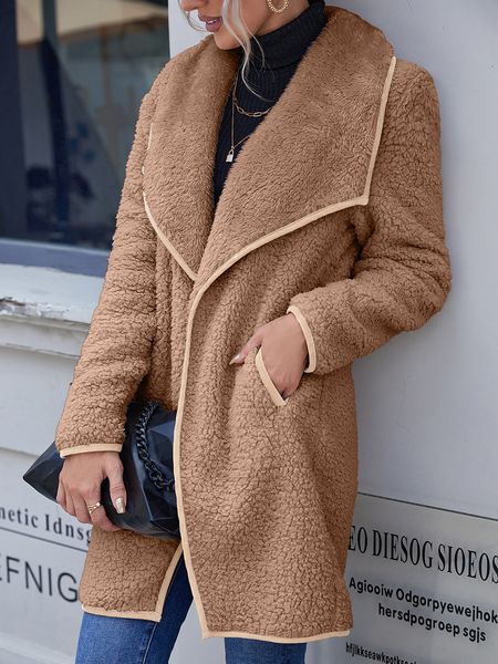 womens wool blends winter women loose casual plush coat large lapel irregular medium length doublesided windbreaker woman 230822, Black
womens wool blends winter women loose casual plush coat large lapel irregular medium length doublesided windbreaker woman 230822, Black