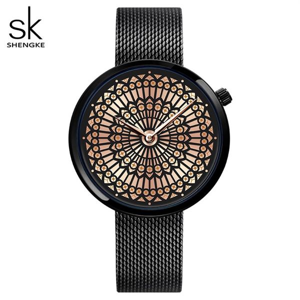 shengke luxury brand watch women fashion dress quartz watch ladies full steel mesh strap waterproof watches relogio feminino244j, Slivery;brown
shengke luxury brand watch women fashion dress quartz watch ladies full steel mesh strap waterproof watches relogio feminino244j, Slivery;brown