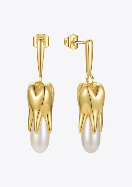 enfashion trendy teeth pearl drop earrings for women gold color earings fashion jewelry wedding pendientes e211285 2202147231743, Silver
enfashion trendy teeth pearl drop earrings for women gold color earings fashion jewelry wedding pendientes e211285 2202147231743, Silver