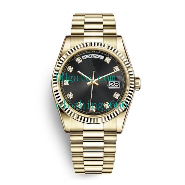 luxury wristwatches 118238 daydate 36mm gold silver stainless steel bracelet automatic mechanical movement male luminous men'275s, Slivery;brown
luxury wristwatches 118238 daydate 36mm gold silver stainless steel bracelet automatic mechanical movement male luminous men'275s, Slivery;brown