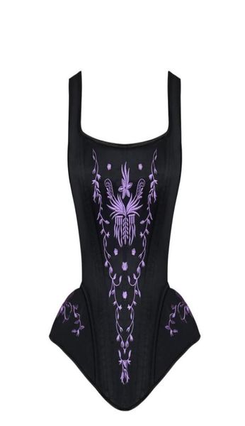 women halter neck waist bustier corset training bustier steel boned steampunk brocade embroidery overbust padded corset with 7375750, Black;white
women halter neck waist bustier corset training bustier steel boned steampunk brocade embroidery overbust padded corset with 7375750, Black;white