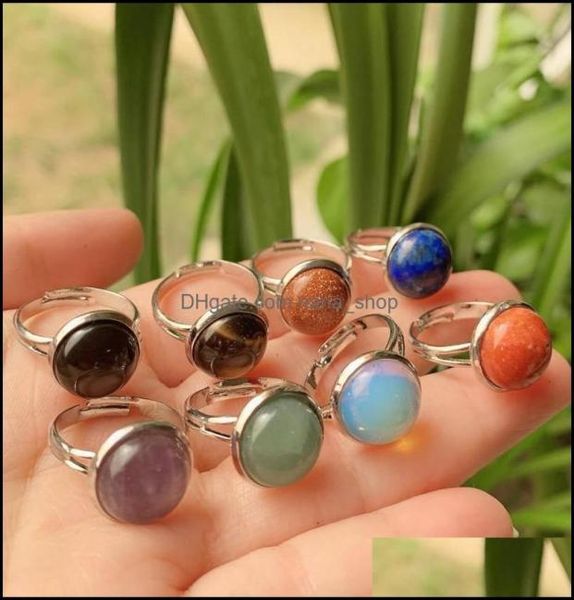 cluster rings 10mm 12mm healing natural stone crystal rings round open adjustable amethysts lapis pink quartz women joint finger r2200527, Golden;silver
cluster rings 10mm 12mm healing natural stone crystal rings round open adjustable amethysts lapis pink quartz women joint finger r2200527, Golden;silver