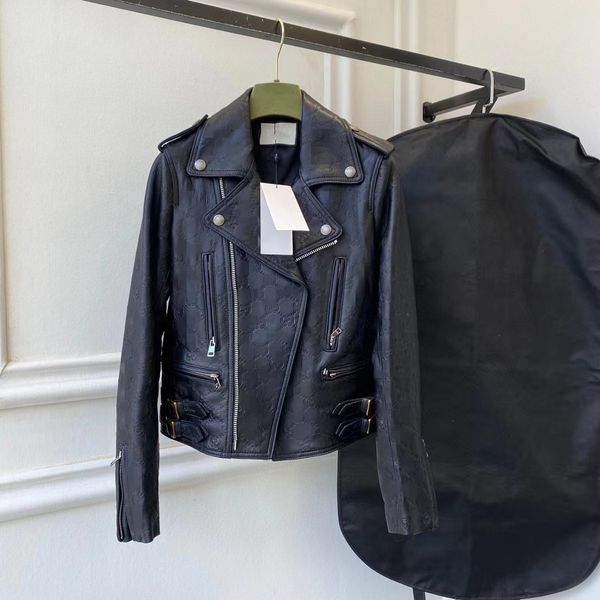 classic women designer short jackets black genuine leather causal jacket lapel neck outdoor motorcycle biker coat fashion hip hop streetwear
classic women designer short jackets black genuine leather causal jacket lapel neck outdoor motorcycle biker coat fashion hip hop streetwear