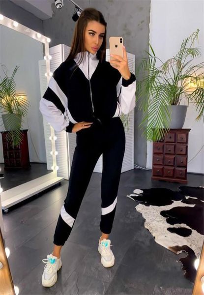 women039s two piece pants set women colorblock tracksuit spring autumn clothes patchwork zipper and sports casual suits jog1926000, White
women039s two piece pants set women colorblock tracksuit spring autumn clothes patchwork zipper and sports casual suits jog1926000, White