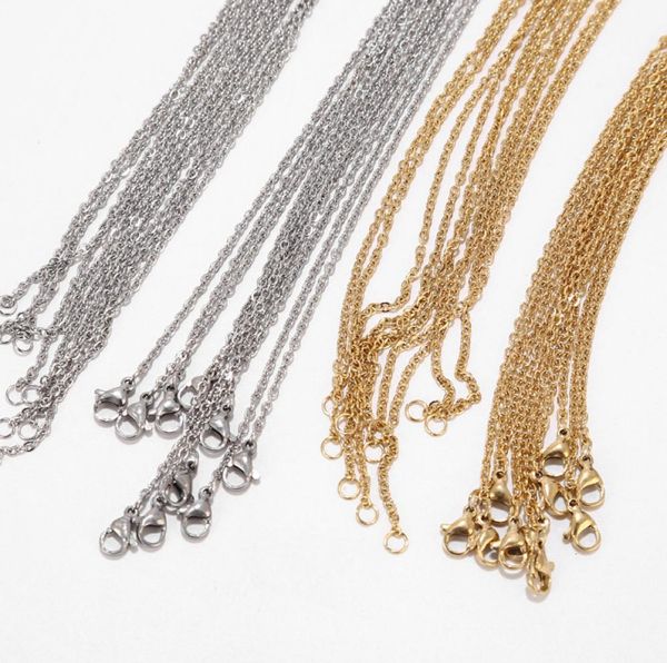 50cm stainless steel 18k gold chain necklace wholesal o chains fit diy pendant necklaces bulk8916838, Silver
50cm stainless steel 18k gold chain necklace wholesal o chains fit diy pendant necklaces bulk8916838, Silver