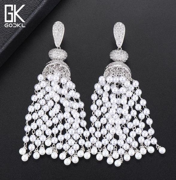 godki luxury imitation pearls tassels long dangle earrings for women wedding cubic zircon dubai bridal silver drop earrings 2018 j4323813, Golden;silver
godki luxury imitation pearls tassels long dangle earrings for women wedding cubic zircon dubai bridal silver drop earrings 2018 j4323813, Golden;silver