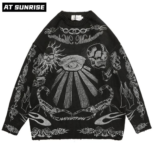 men's sweaters men hip hop streetwear harajuku sweater scorpion skull eye of god print knitted winter cotton pullover oversized 230821, White;black
men's sweaters men hip hop streetwear harajuku sweater scorpion skull eye of god print knitted winter cotton pullover oversized 230821, White;black