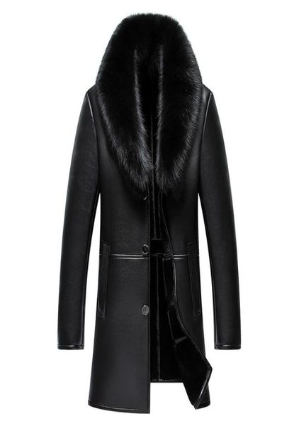 2017 new arrival long real big fur collar men039s winter leather jacket thick warm leather men coat3812215, Black
2017 new arrival long real big fur collar men039s winter leather jacket thick warm leather men coat3812215, Black