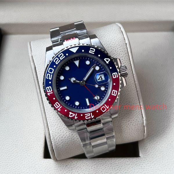 

Men's Luxury Watch Dhga904L Round Date Mark Illuminated Blue Dial Fully Automatic Mechanical Watch GMT Sapphire Glass Waterproof Designer
