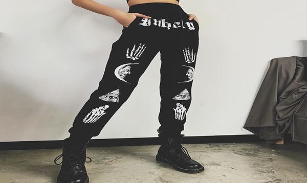 rosetic gothic skull moon print casual pants high waist lack lace up fitness leggins women sweatpants punk streetwear trousers 2018696000, Black;white
rosetic gothic skull moon print casual pants high waist lack lace up fitness leggins women sweatpants punk streetwear trousers 2018696000, Black;white