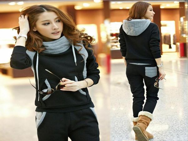 women two piece set 2018 spring autumn colouring and velvet long sleeve hoodies sweatshirts women sporting suits set17552249, Black
women two piece set 2018 spring autumn colouring and velvet long sleeve hoodies sweatshirts women sporting suits set17552249, Black