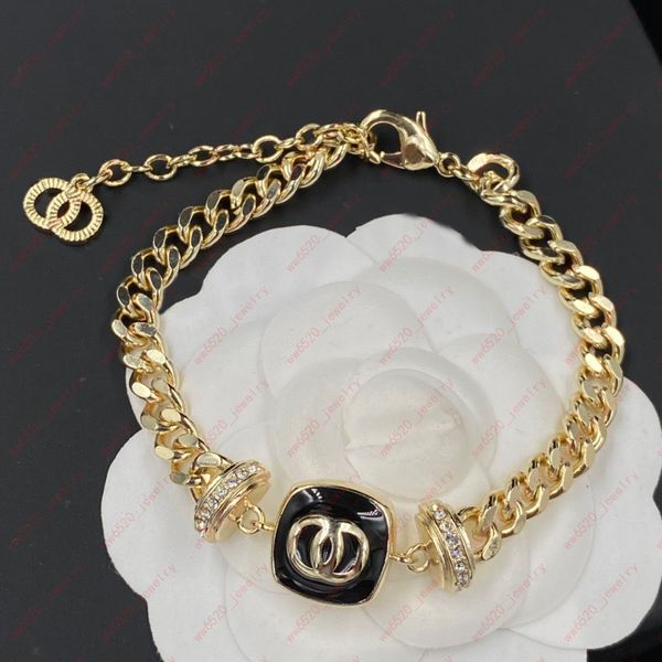 designer jewelry metal embed zircon quadrate enamel alphabet lady bracelets chain, weddings, banquets, valentine's day, Black
designer jewelry metal embed zircon quadrate enamel alphabet lady bracelets chain, weddings, banquets, valentine's day, Black