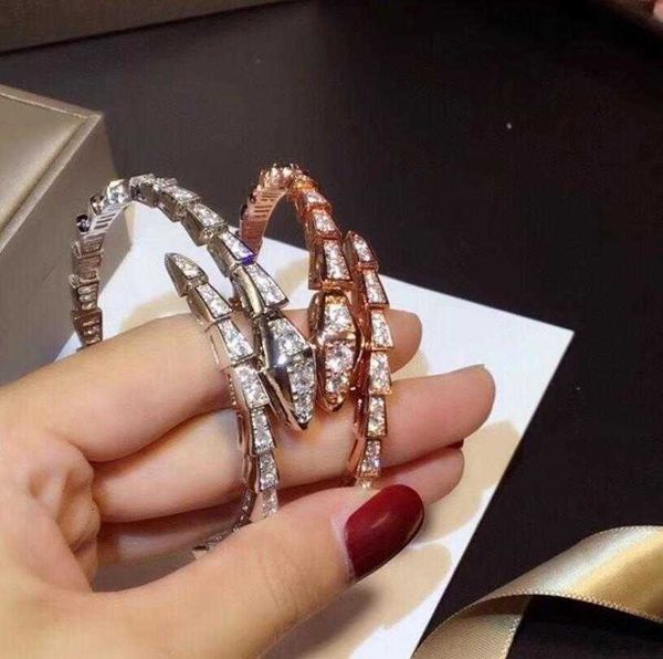 

wholesale snake bracelets designers luxury women jewelry bangle fashion brand bracelet personality senior girls gifts, Black