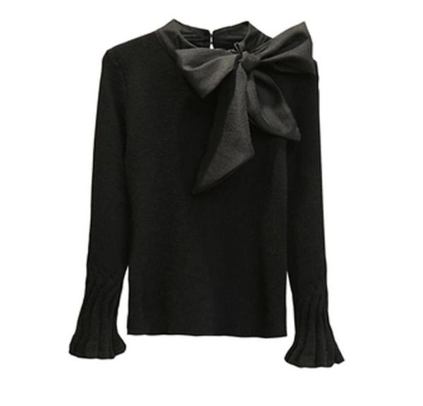 flare sleeve elegant sweater big bow collar women korean style knitted ladies pullovers tees belt 2429537, White;black
flare sleeve elegant sweater big bow collar women korean style knitted ladies pullovers tees belt 2429537, White;black