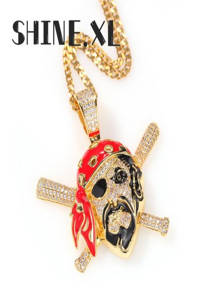 luxury design pirate skull necklace pendant gold silver plated iced out zircon mens hip hop jewelry gift6575165
luxury design pirate skull necklace pendant gold silver plated iced out zircon mens hip hop jewelry gift6575165