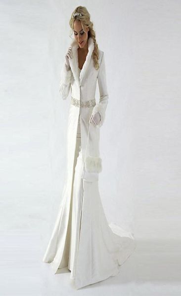 modern winter bridal cloak jacket long sleeves fur wedding coat cute shawl coat satin faux beaded sash2369192, White
modern winter bridal cloak jacket long sleeves fur wedding coat cute shawl coat satin faux beaded sash2369192, White