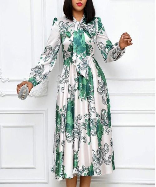 casual dresses women long sleeves printed with bowtie collar pleated high waist midi elegant ladies fashion african vestidos robes2538277, Black;gray
casual dresses women long sleeves printed with bowtie collar pleated high waist midi elegant ladies fashion african vestidos robes2538277, Black;gray
