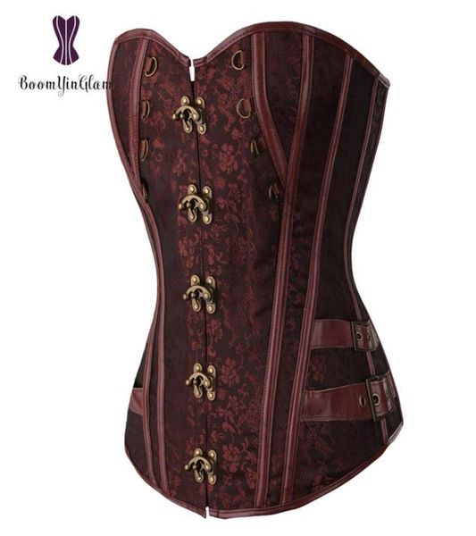 waist trainer brocade steampunk jacquard faux leather studded overbust brown corset bustier with chains s6xl 9169954635, Black;white
waist trainer brocade steampunk jacquard faux leather studded overbust brown corset bustier with chains s6xl 9169954635, Black;white