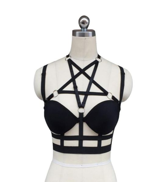 women black harness cage bra gothic harajuku lingerie cage back complex garters belt pentagram body harness cage bra7301988, Black;white
women black harness cage bra gothic harajuku lingerie cage back complex garters belt pentagram body harness cage bra7301988, Black;white