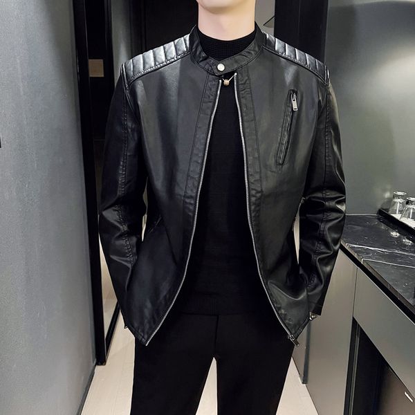 men's jackets autumn winter motorcycle leather jackets men fashion stand collar slim pu leather suede outerwear mens moto biker streetw, Black;brown
men's jackets autumn winter motorcycle leather jackets men fashion stand collar slim pu leather suede outerwear mens moto biker streetw, Black;brown