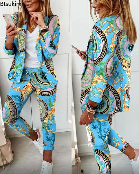 women's two piece pants fashion women two piece set outfits spring autumn women turn down print blazer coat drawstring pants suit women, White
women's two piece pants fashion women two piece set outfits spring autumn women turn down print blazer coat drawstring pants suit women, White