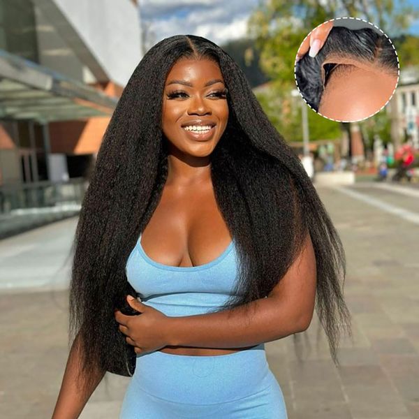 Kinky Straight Wear and Go Glueless Human Hair Wig 4x4 HD Lace Human Hair Wig Ready To Wear Lace Front Human Hair Wig for Women, Others color
Kinky Straight Wear and Go Glueless Human Hair Wig 4x4 HD Lace Human Hair Wig Ready To Wear Lace Front Human Hair Wig for Women, Others color