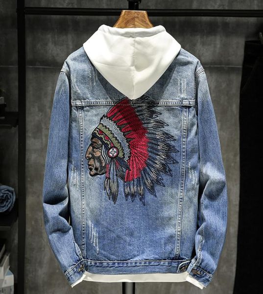 men039s denim jacket hip hop retro jeans coat street vintage embroidered indian denim jacket fashion slim long sleeve size mxx6590920, Black;brown
men039s denim jacket hip hop retro jeans coat street vintage embroidered indian denim jacket fashion slim long sleeve size mxx6590920, Black;brown