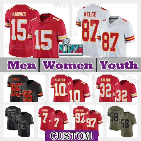 15 patrick mahomes football jersey 10 isiah pacheco 87 travis kelce harrison butker kansases city kadarius toney nick bolton chiefes chris j, Black;red
15 patrick mahomes football jersey 10 isiah pacheco 87 travis kelce harrison butker kansases city kadarius toney nick bolton chiefes chris j, Black;red