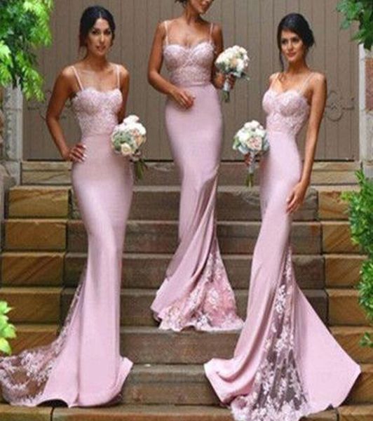 mermaid lace long bridesmaid dresses new light purple elastic satin sweetheart backless spaghetti straps designers plus size 3799228, White;pink 
mermaid lace long bridesmaid dresses new light purple elastic satin sweetheart backless spaghetti straps designers plus size 3799228, White;pink