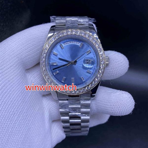 luxury mens diamond watches automatic mechanical watch stainless steel blue dial watches small diamond bezel wristwatches 40mm199v, Slivery;brown
luxury mens diamond watches automatic mechanical watch stainless steel blue dial watches small diamond bezel wristwatches 40mm199v, Slivery;brown