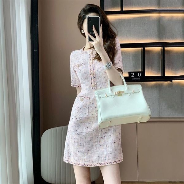urban dresses runway french summer tweed o neck pink dres sweet elegant chic slim waist short sleeve vestidos 230821, White;black
urban dresses runway french summer tweed o neck pink dres sweet elegant chic slim waist short sleeve vestidos 230821, White;black