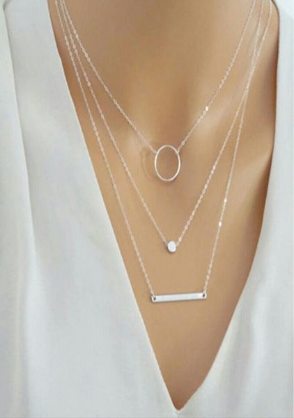 three layers disc bar pendant silver or gold plated with circle choker metal chain for women necklace1496197
three layers disc bar pendant silver or gold plated with circle choker metal chain for women necklace1496197