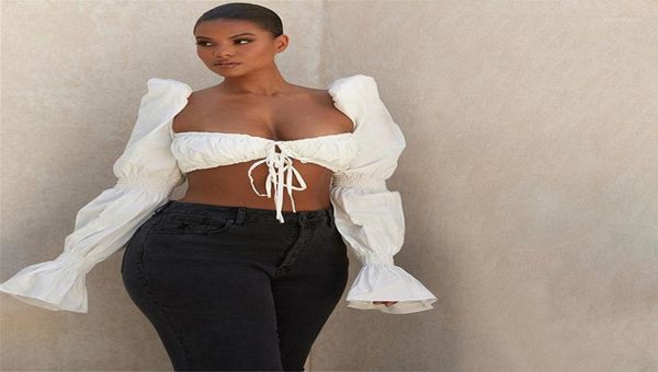 women blouse female shirred white puff sleeve tie front shirts elegant backless crop fashion blusas clothing women9920977
women blouse female shirred white puff sleeve tie front shirts elegant backless crop fashion blusas clothing women9920977