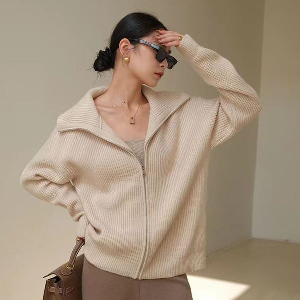 women's jackets fashion zipper knitting cardigan women autumn korean loose turndown collar solid coats harajuku all match long sleeve o, Black;brown
women's jackets fashion zipper knitting cardigan women autumn korean loose turndown collar solid coats harajuku all match long sleeve o, Black;brown
