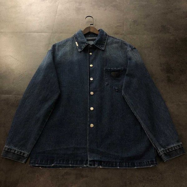 high version men's denim jacket designer jacket metal triangle logo vintage style coat men women oversize jackets, Black;brown
high version men's denim jacket designer jacket metal triangle logo vintage style coat men women oversize jackets, Black;brown
