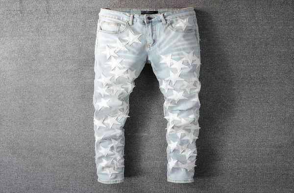 men039s jeans kiovno star patches streetwear ripped stretch denim trousers washed skinny pants5269182, Blue
men039s jeans kiovno star patches streetwear ripped stretch denim trousers washed skinny pants5269182, Blue