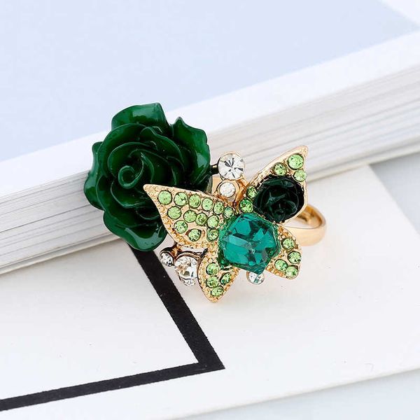 band rings colorful resin rose flower ring opening resizable crystal finger ring wedding engagement party vintage jewelry for women r230822, Silver
band rings colorful resin rose flower ring opening resizable crystal finger ring wedding engagement party vintage jewelry for women r230822, Silver