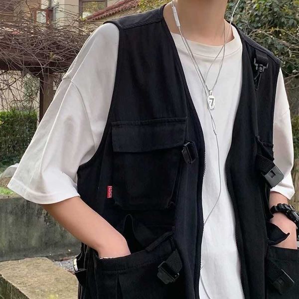 functional men's vests ebaihui men's tooling vest streetwear hip hop sleeveless jacket gilet military multi-pocket outdoors cargo, Black;white
functional men's vests ebaihui men's tooling vest streetwear hip hop sleeveless jacket gilet military multi-pocket outdoors cargo, Black;white