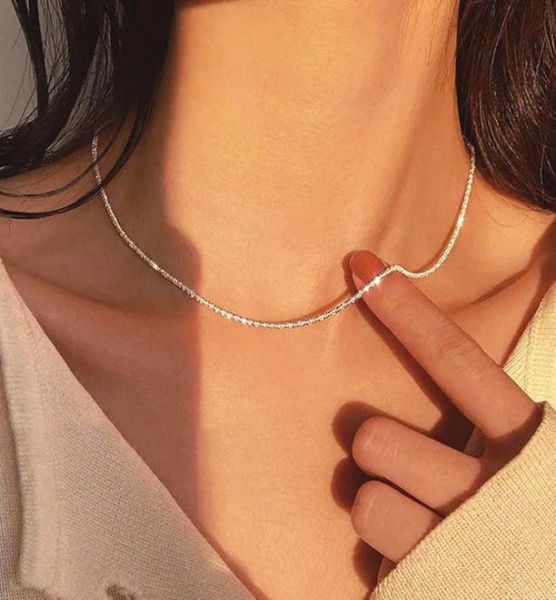 silver colour sparkling clavicle chain choker necklace collar for women fine jewelry wedding party birthday gift3613970
silver colour sparkling clavicle chain choker necklace collar for women fine jewelry wedding party birthday gift3613970