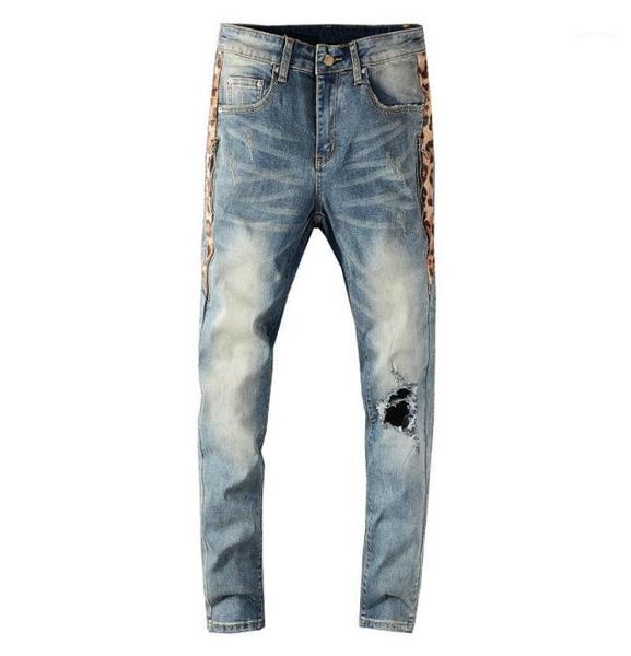 men039s jeans men streetwear skinny men039s side leopard print patchwork holes ripped slim stretch denim pants18093724, Blue
men039s jeans men streetwear skinny men039s side leopard print patchwork holes ripped slim stretch denim pants18093724, Blue