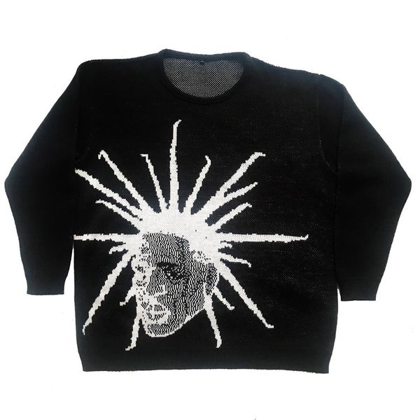 men's sweaters harajuku retro knit sweater y2k men's winter oversized men's rock hip-hop print rap pullover women's pull, White;black
men's sweaters harajuku retro knit sweater y2k men's winter oversized men's rock hip-hop print rap pullover women's pull, White;black