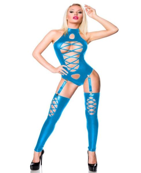 18 colors strappy teddies lady novelty lingerie hollow out lace up bodysuit with stockings garter shiny stripper costume8094489, Black;white
18 colors strappy teddies lady novelty lingerie hollow out lace up bodysuit with stockings garter shiny stripper costume8094489, Black;white