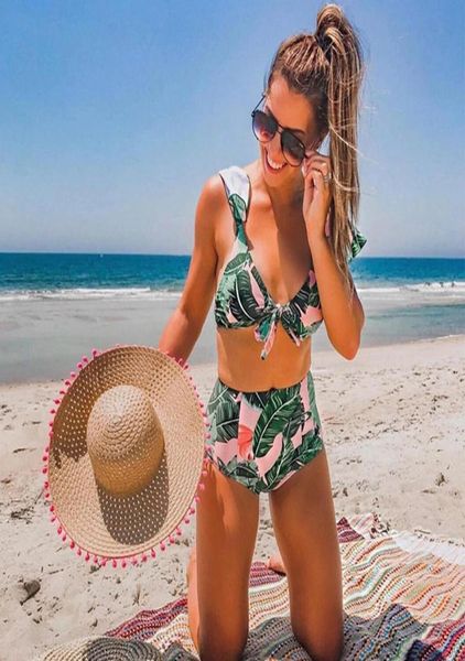 2019 leaf print bikini front tie bow knot swimwear women bandeau biquini bandage bathing suit female high waist swimsuit8124204, White;black
2019 leaf print bikini front tie bow knot swimwear women bandeau biquini bandage bathing suit female high waist swimsuit8124204, White;black