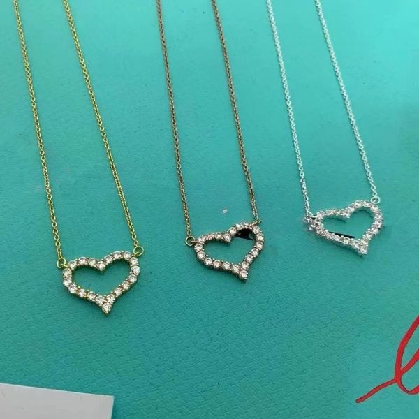 jewelry designer women's necklace heart shaped hollow diamonds pendant necklace minimalist necklace gift, Silver
jewelry designer women's necklace heart shaped hollow diamonds pendant necklace minimalist necklace gift, Silver