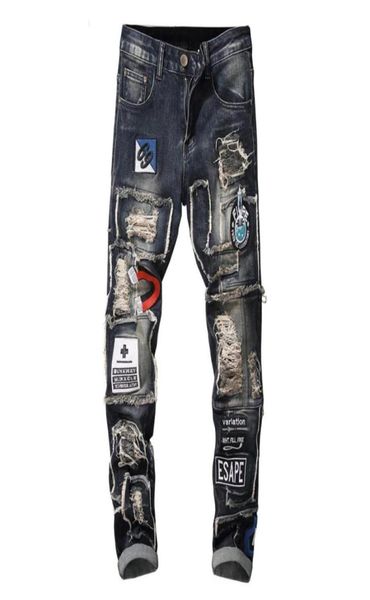 ginzous men039s badge patchwork ripped embroidered stretch jeans trendy holes patches design slim straight denim pants71427204553542, Blue
ginzous men039s badge patchwork ripped embroidered stretch jeans trendy holes patches design slim straight denim pants71427204553542, Blue