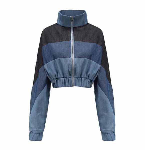 zip up cropped denim jacket women long sleeve autumn coats female turndown collar patchwork crop jeans jackets woman outwear2940500, Black;brown
zip up cropped denim jacket women long sleeve autumn coats female turndown collar patchwork crop jeans jackets woman outwear2940500, Black;brown