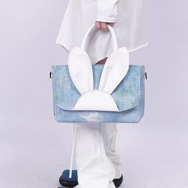 casual large women handbag fashion rabbit ears denim canvas shoulder bags 2023 new designer ladies crossbody zip tote female bag, Black;red
casual large women handbag fashion rabbit ears denim canvas shoulder bags 2023 new designer ladies crossbody zip tote female bag, Black;red