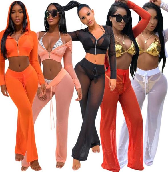 2018 new summer womens mesh sheer swimming tracksuit 2pcs crop with hoodie long pants beachwear bikini cover ups bathing9057007, White
2018 new summer womens mesh sheer swimming tracksuit 2pcs crop with hoodie long pants beachwear bikini cover ups bathing9057007, White